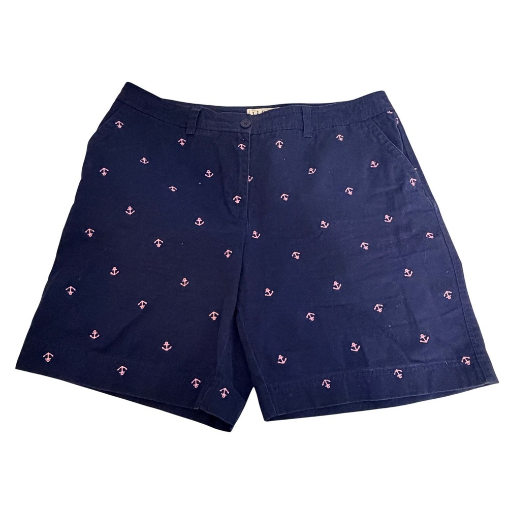 L.L.‎ Bean Favorite Fit Straight Shorts Sz 16 Preppy Nautical Coastal